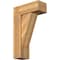 Ekena Millwork Traditional Block Rough Sawn Bracket w/ Offset Brace, Western Red Cedar, 8"W x 20"D x 32"H BKT0806X20X32TRA05RWR - alternate 1